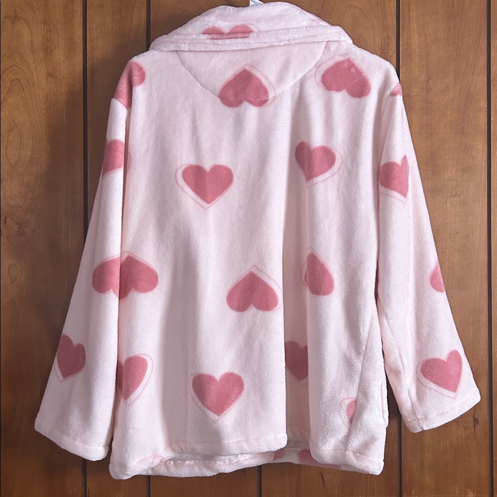 Pink Heart Patterned Jacket/Pj top - Picture 6 of 6